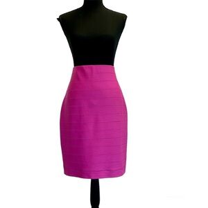 Joseph Ribkoff pink banded bandage bodycon pencil skirt Sz 8